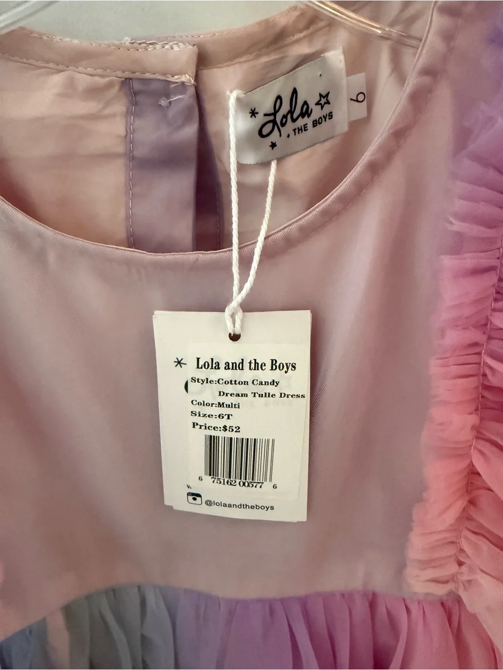 Lola + The Boys Cotton Candy Dream Tulle Dress NWT Size 6